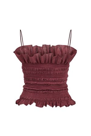 Top Suri in cotone bordeaux THE ANDAMANE | TM190955ATNC108ROUGENOIR